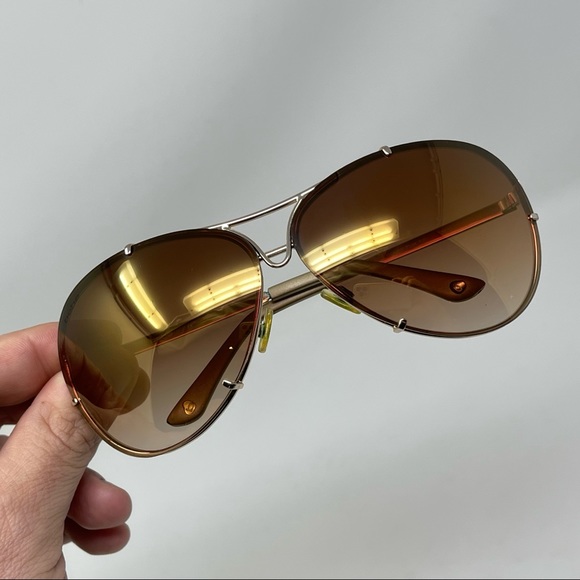 Bebe Sunglasses Aviator BB 7032  Womens Eyewear Fashion Oversized Gold Brown - Picture 14 of 14